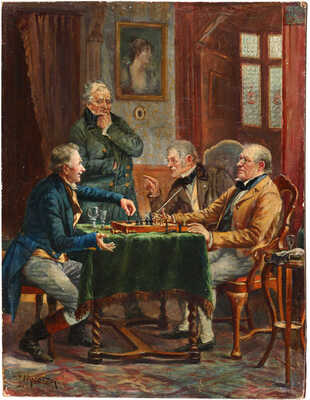 Micotta J.. Шахматисты за игрой